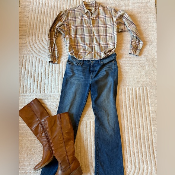 Y2K Calvin Klein Plaid Button-Down - Picture 13 of 13